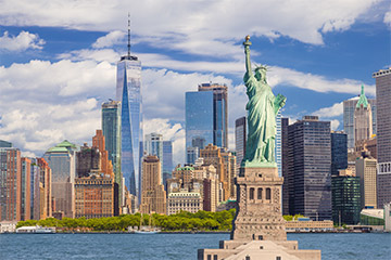 A view of the Statue of Liberty